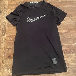 Nike Pro Black Tee with White Swoosh